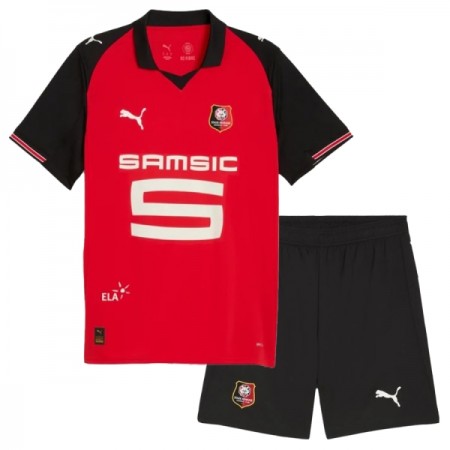 Stade Rennais Domácí 2025-26 - Dětské Fotbalové Dresy (S/S) Stade Rennais Domácí 2025-26 - Dětské Fotbalové Dresy (S/S)